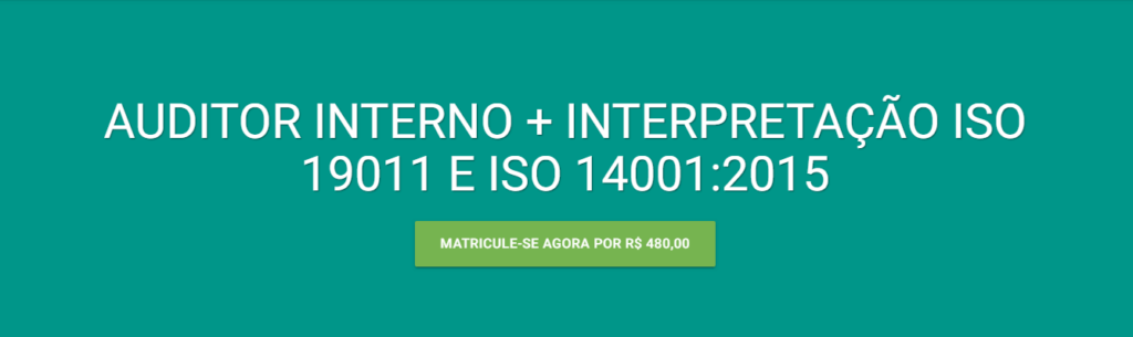 Curso de Auditor Interno e Interpretação da ISO 14001:2015