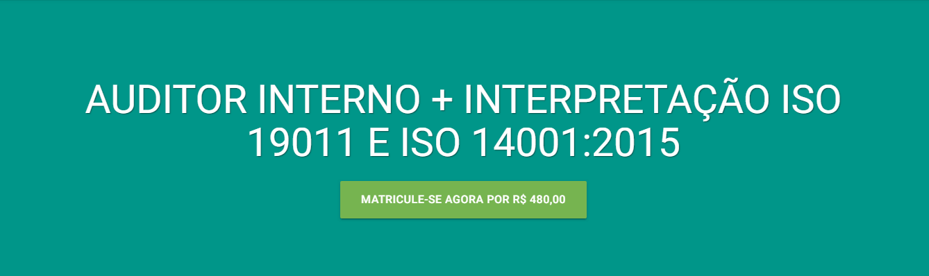 Curso EAD da Verde Ghaia para formação de auditor interno e ISO 14001:2015